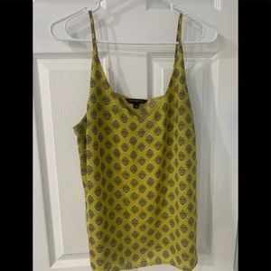 Silk yellow print tank